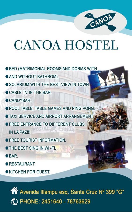 Hostal Canoa La Paz Bagian luar foto